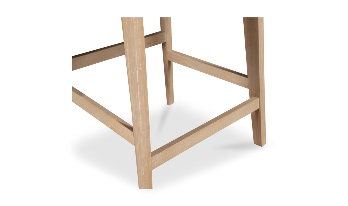 Deco Oak Counter Stool White PVC by Moe's Home at Eve Furniture