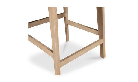 Deco Oak Counter Stool White PVC by Moe's Home at Eve Furniture