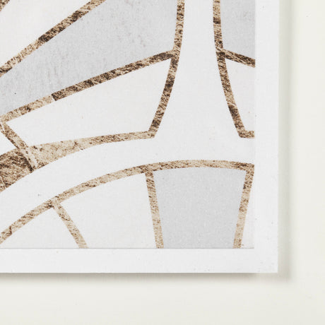 Deco Patterning I by Victoria Barnes a Hand Embellished Textured Framed Art Print Matted under Glass by Mercana at Eve Furniture
