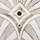 Deco Patterning I by Victoria Barnes a Hand Embellished Textured Framed Art Print Matted under Glass by Mercana at Eve Furniture
