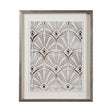 Deco Patterning I by Victoria Barnes a Hand Embellished Textured Framed Art Print Matted under Glass by Mercana at Eve Furniture