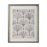 Deco Patterning II by Victoria Barnes Hand Embellished Textured Framed Art Print Matted under Glass by Mercana at Eve Furniture