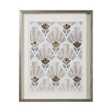 Deco Patterning III by Victoria Barnes Hand Embellished Textured Framed Art Print Matted under Glass by Mercana at Eve Furniture
