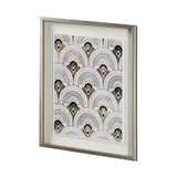 Deco Patterning IV by Victoria Barnes Hand Embellished Textured Framed Art Print Matted under Glass by Mercana at Eve Furniture