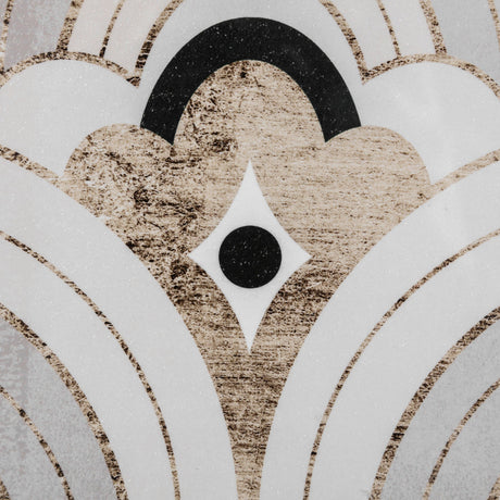 Deco Patterning IV by Victoria Barnes Hand Embellished Textured Framed Art Print Matted under Glass by Mercana at Eve Furniture