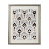 Deco Patterning IV by Victoria Barnes Hand Embellished Textured Framed Art Print Matted under Glass by Mercana at Eve Furniture