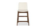 Deco Walnut Counter Stool White PVC by Moe's Home at Eve Furniture