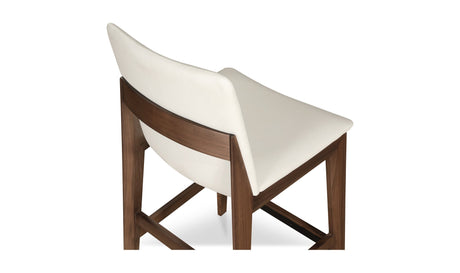 Deco Walnut Counter Stool White PVC by Moe's Home at Eve Furniture