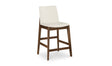 Deco Walnut Counter Stool White PVC by Moe's Home at Eve Furniture