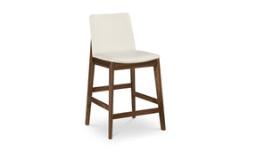 Deco Walnut Counter Stool White PVC by Moe's Home at Eve Furniture