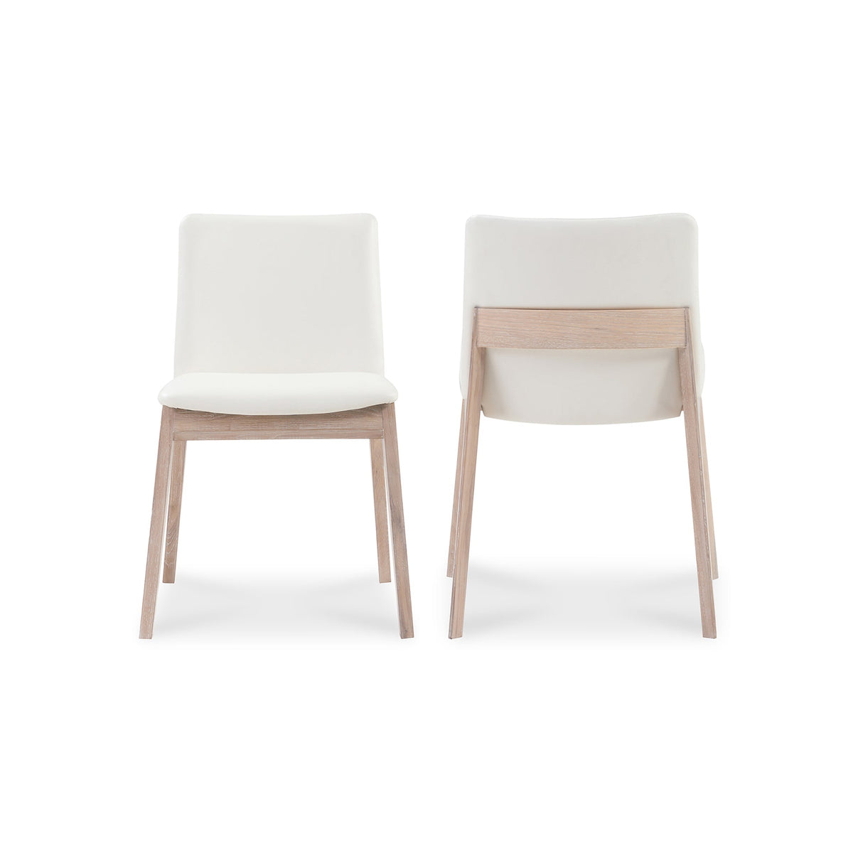Deco White Dining Chair Cream (Set of 2) by MOES at Eve Furniture