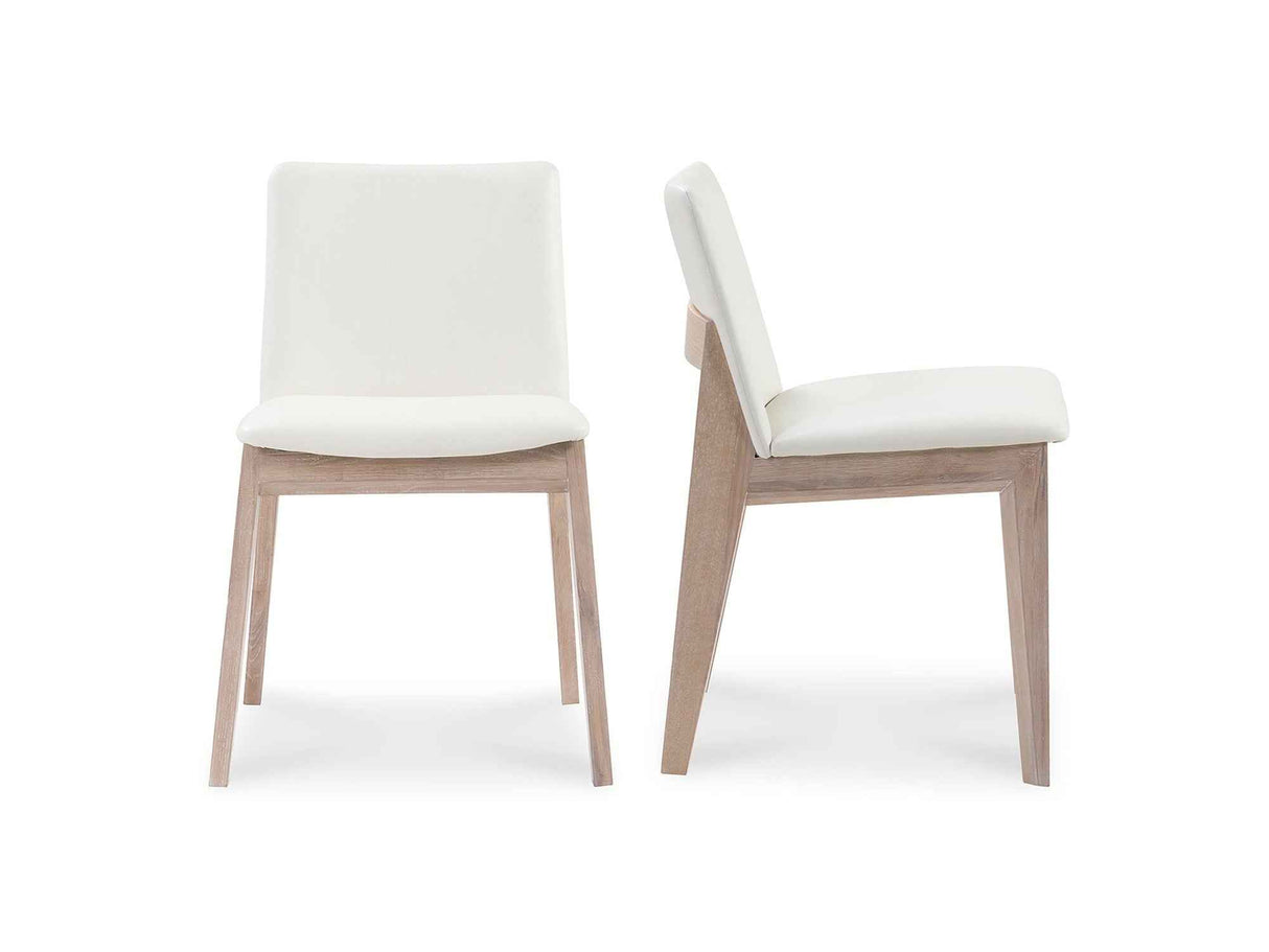 Deco White Dining Chair Cream (Set of 2) by Moe's Home at Eve Furniture