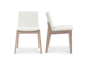 Deco White Dining Chair Cream (Set of 2) by Moe's Home at Eve Furniture