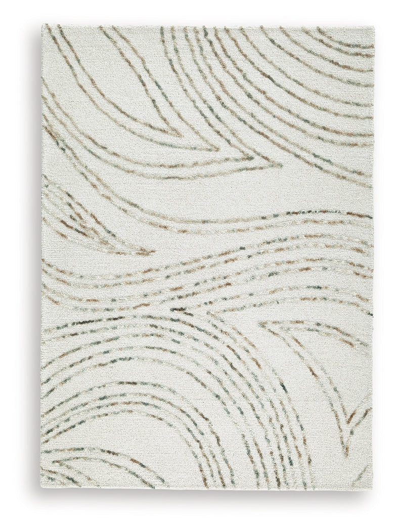 Deenbury Ivory/Green/Brown Medium Rug by Ashley at Eve Furniture