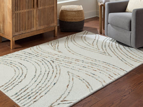 Deenbury Ivory/Green/Brown Medium Rug by Ashley at Eve Furniture