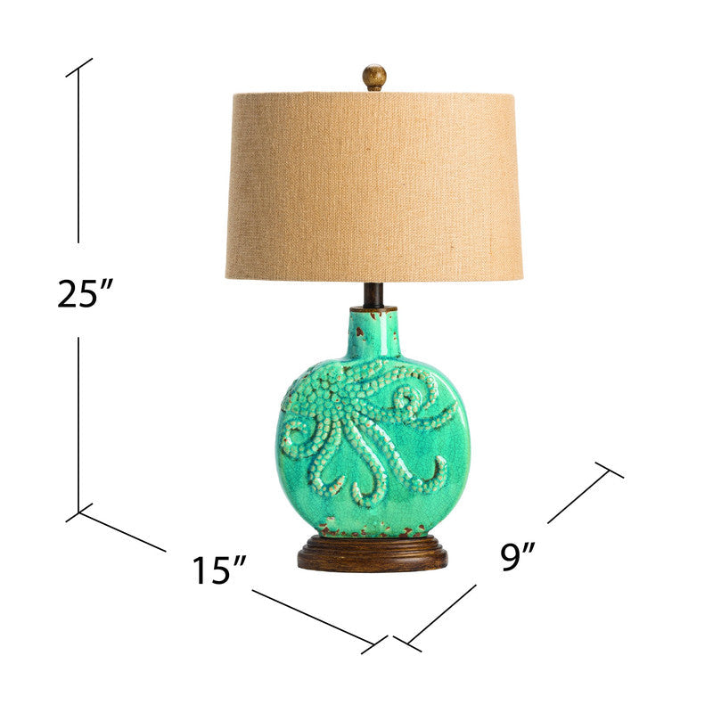 Deep Ocean Blue Table Lamp (Set of 2) by Crestview at Eve Furniture