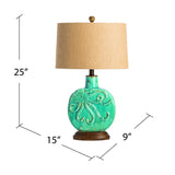 Deep Ocean Blue Table Lamp (Set of 2) by Crestview at Eve Furniture