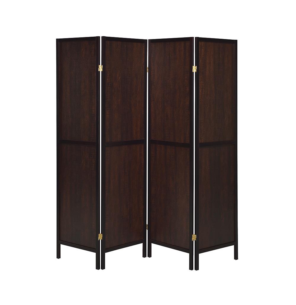 Deepika 4-Panel Folding Screen Tobacco/Cappuccino