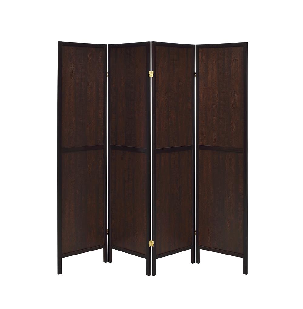 Deepika 4-Panel Folding Screen Tobacco/Cappuccino