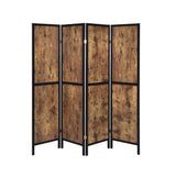 Deepika Antique Nutmeg/Black 4-Panel Folding Screen by Coaster at Eve Furniture
