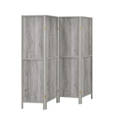 Deepika Gray Driftwood 4-Panel Folding Screen by Coaster at Eve Furniture