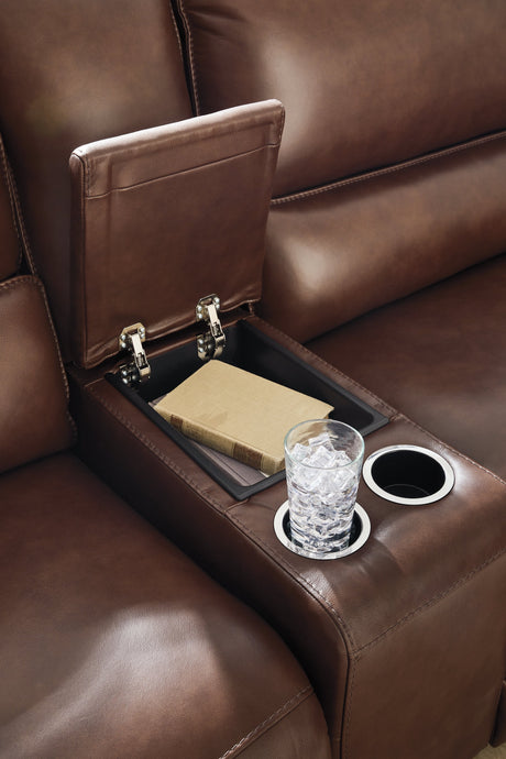 Deepwakes Canyon 3-Piece Power Reclining Sectional with Chaise by Ashley at Eve Furniture