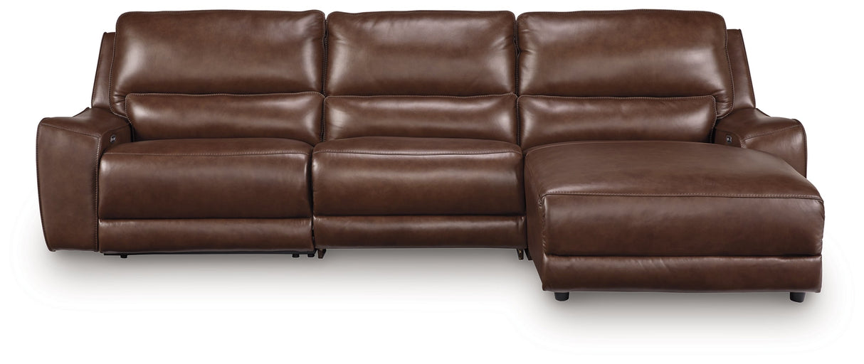 Deepwakes Canyon 3-Piece Reclining Sofa Chaise by Ashley at Eve Furniture