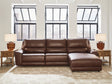 Deepwakes Canyon 3-Piece Reclining Sofa Chaise by Ashley at Eve Furniture