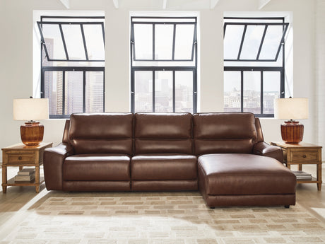 Deepwakes Canyon 3-Piece Reclining Sofa Chaise by Ashley at Eve Furniture