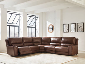 Deepwakes Canyon 5-Piece Power Reclining Sectional by Ashley at Eve Furniture
