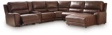 Deepwakes Canyon 6-Piece Power Reclining Sectional with Chaise by Ashley at Eve Furniture