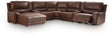 DeepWakes Canyon 7-Piece Reclining Sectional with Chaise and Storage Consoles by Ashley at Eve Furniture