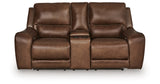 DeepWakes Canyon Power Reclining Loveseat with Console by Ashley at Eve Furniture