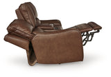 DeepWakes Canyon Power Reclining Loveseat with Console by Ashley at Eve Furniture
