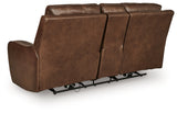 DeepWakes Canyon Power Reclining Loveseat with Console by Ashley at Eve Furniture