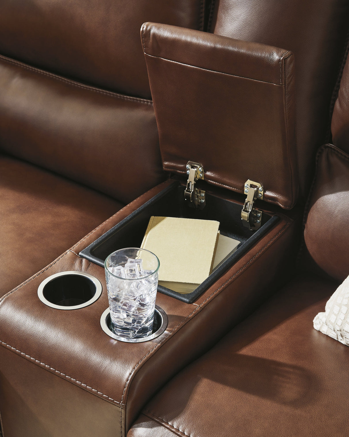 DeepWakes Canyon Power Reclining Loveseat with Console by Ashley at Eve Furniture