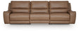 DeepWakes Caramel 3-Piece Power Reclining Sectional by Ashley at Eve Furniture