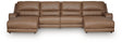 DeepWakes Caramel 4-Piece Power Reclining Sectional with Chaise by Ashley at Eve Furniture