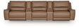 DeepWakes Caramel 5-Piece Power Reclining Sectional by Ashley at Eve Furniture