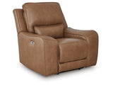 Deepwakes Caramel Power Recliner by Ashley at Eve Furniture