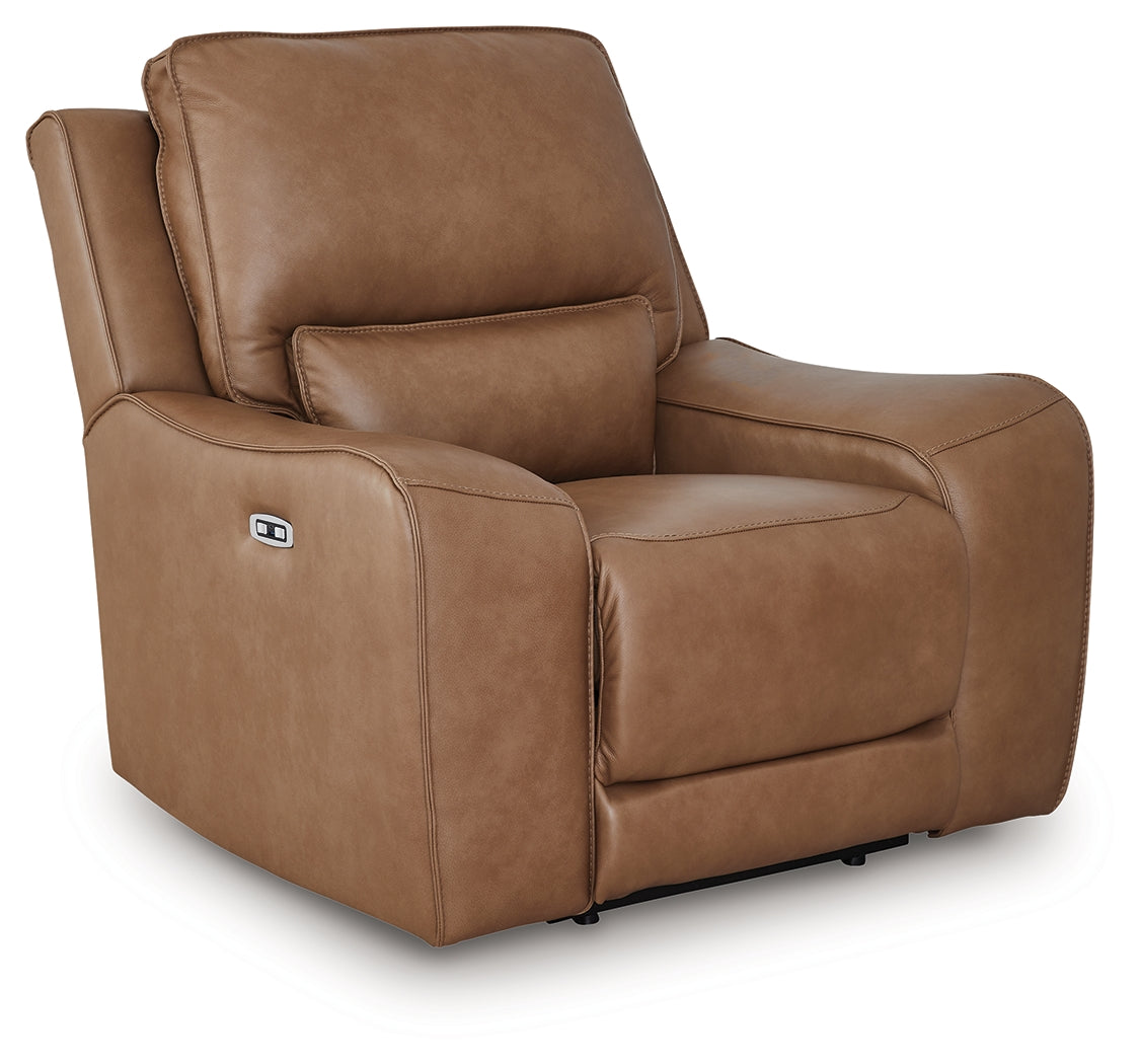 DeepWakes Caramel Power Recliner by Ashley at Eve Furniture
