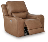 DeepWakes Caramel Power Recliner by Ashley at Eve Furniture