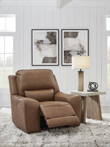 DeepWakes Caramel Power Recliner by Ashley at Eve Furniture
