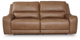 Deepwakes Caramel Power Reclining Sofa by Ashley at Eve Furniture