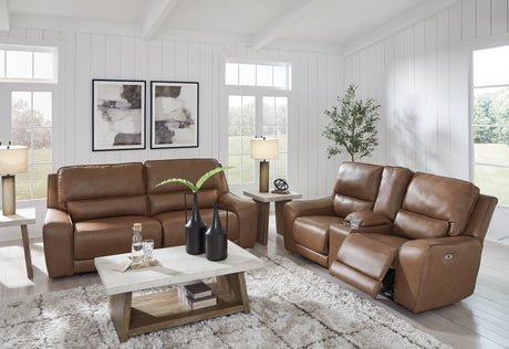 DeepWakes Caramel Sofa and Loveseat by Ashley at Eve Furniture