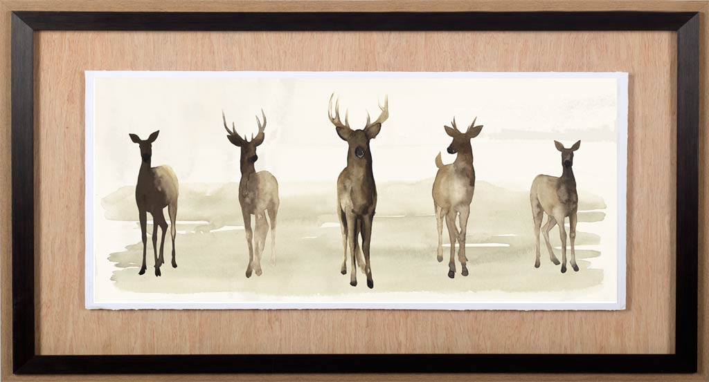 Deer Line I by Grace Popp a Framed Art Print Matted under Glass by Mercana at Eve Furniture