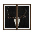 Deer Skull-L by Chris Dunker a Hand Embellished Textured Framed Art Print Matted under Glass by Mercana at Eve Furniture