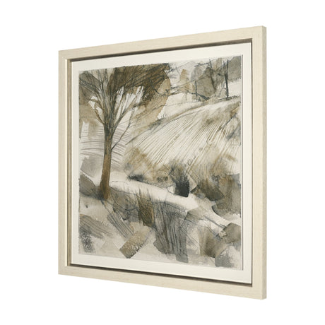 Deer Trail I by Mercana Studio Hand Embelished Textured Framed Artwork Matted under Glass by Mercana at Eve Furniture