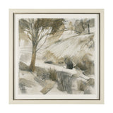 Deer Trail I by Mercana Studio Hand Embelished Textured Framed Artwork Matted under Glass by Mercana at Eve Furniture