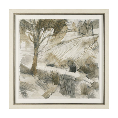 Deer Trail I by Mercana Studio Hand Embelished Textured Framed Artwork Matted under Glass by Mercana at Eve Furniture